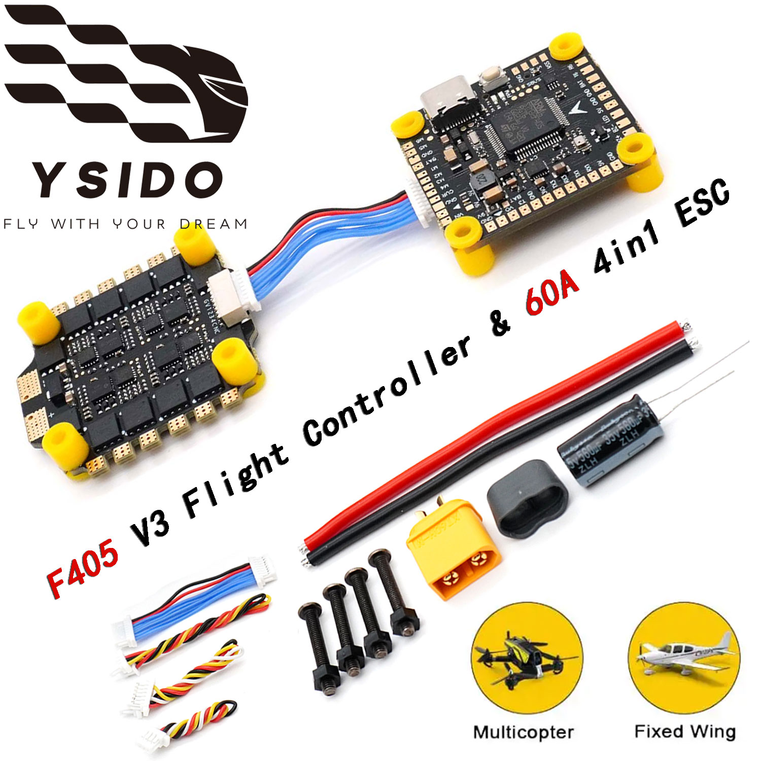 YSIDO F4 F405 V3 Flight Contro - огляд і ціна Mateksys Flight Controller F405 Wte