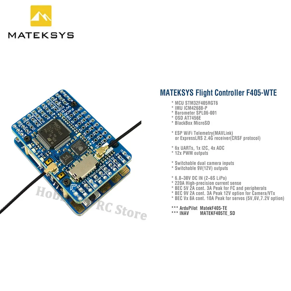 Matek MATEKSYS F405-WTE F405 F - огляд і ціна Mateksys Flight Controller F405 Wte